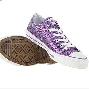 sparkle purple converse